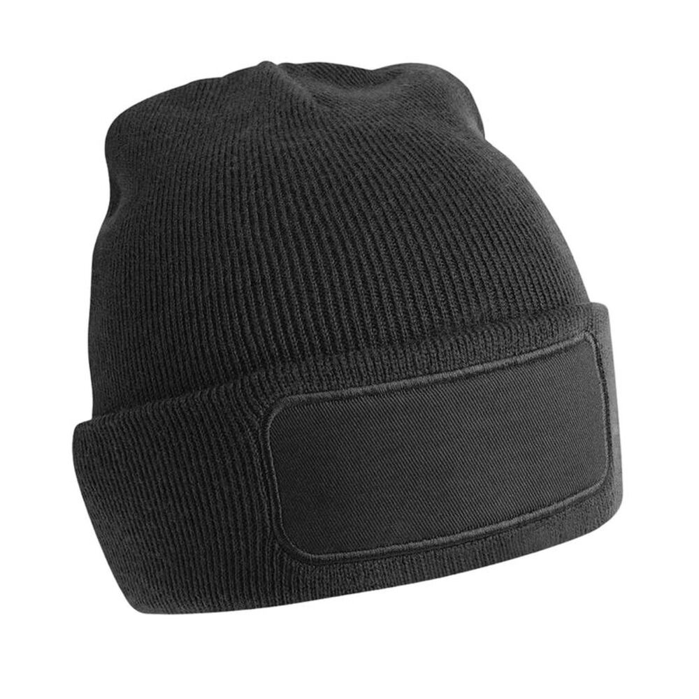 Beechfield Unisex Adult Patch Beanie / Black